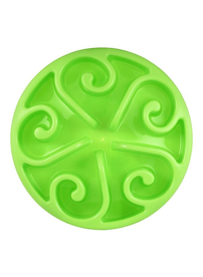 NIBEMINENT Dog Cat Slow Feeder Bowl Green 20x3.8cm - Image 1