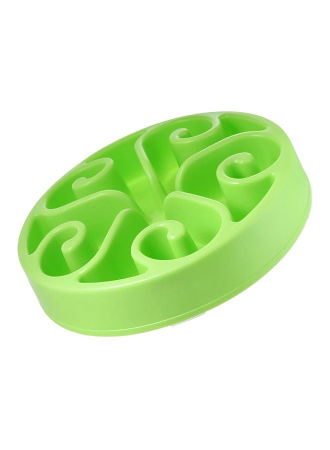 NIBEMINENT Dog Cat Slow Feeder Bowl Green 20x3.8cm - Image 2