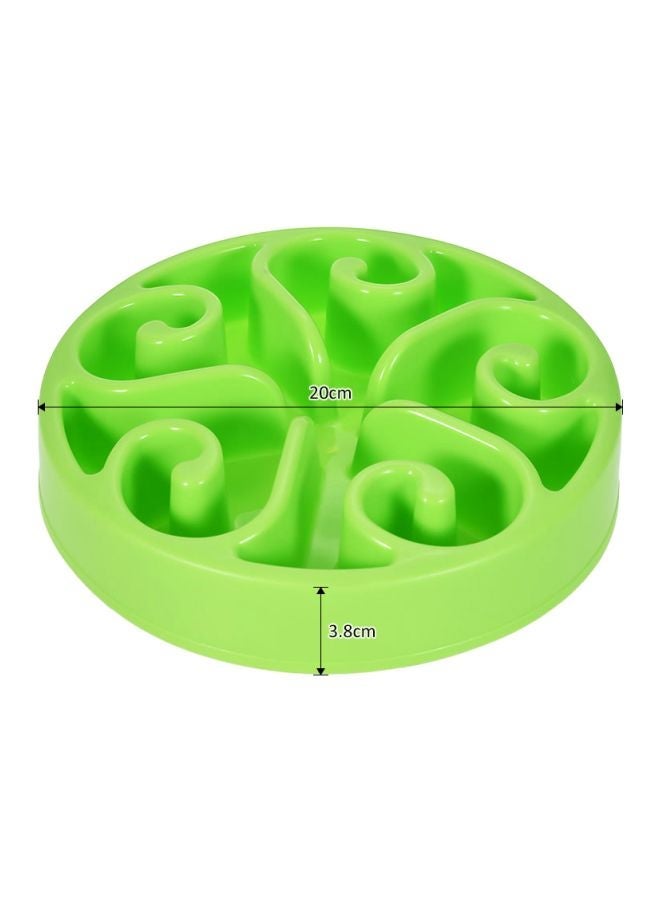 NIBEMINENT Dog Cat Slow Feeder Bowl Green 20x3.8cm - Image 4