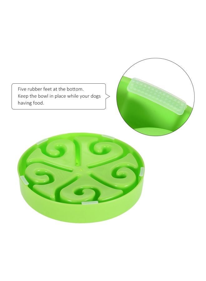 NIBEMINENT Dog Cat Slow Feeder Bowl Green 20x3.8cm - Image 3