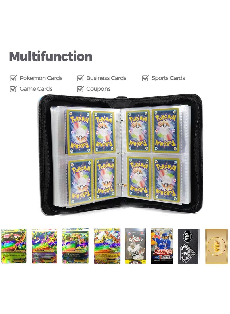 4-Pocket Binder Compatible with Pokemon Card, 400 Pockets Portable Trading Cards Holder Collector Album with 50 Removable Sheets for Boys Girls  - Image 2