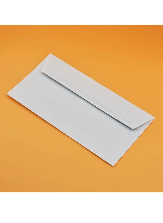 Hispapel Cash Envelopes or Multipurpose Auto Seal 110 x 220 MM (White, 50 per pack) - Image 1