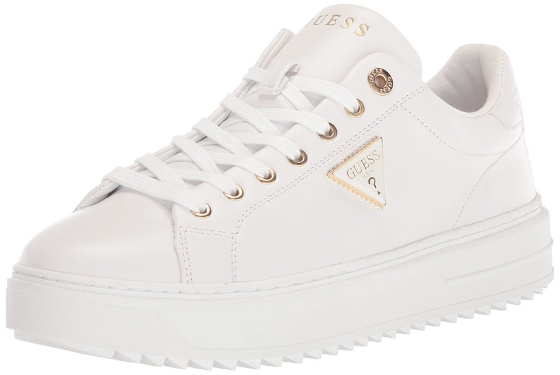 GUESS Women's DENESA Sneaker, White 145, 5.5 - Image 4