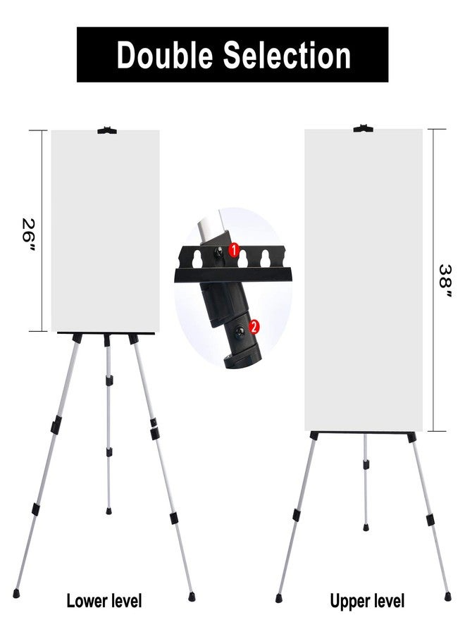 T-Sign Portable Artist Easel Stand - Adjustable Height Painting Easel with Bag - Table Top Art Drawing Easels for Painting Canvas, Wedding Signs & Tabletop Easels for Display - Metal Tripod - 17x66 inches - Image 4