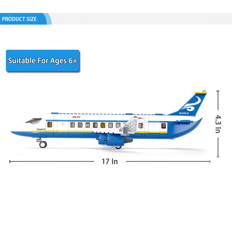 Sluban Aviation Blocks Plane Bricks Toy-Airbus (M38-B0366), 463 pieces - Image 3