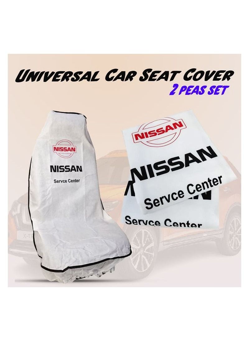Nissan NISSA Car Seat Cover, Universal Car Seat Dust Dirt Protection Cover, Extra Protection For Your Seat 2/pcs Set  - Image 1
