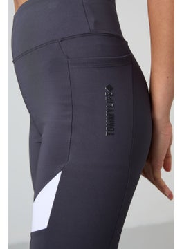 Tommy Life Anthracite Polyester Flexible Standard Fit Performance Women's Biker Tights - 91012  - Image 3