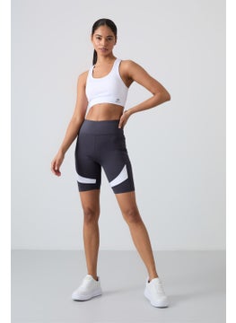 Tommy Life Anthracite Polyester Flexible Standard Fit Performance Women's Biker Tights - 91012  - Image 1
