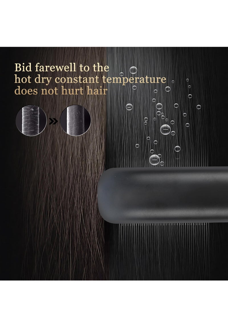 Porta Cordless Hair Straightener Brush,2-in-1 Hair Straightener and Curler with 3 Temperature Settings - Portable and Lightweight Design for Travel (Black) - Image 5