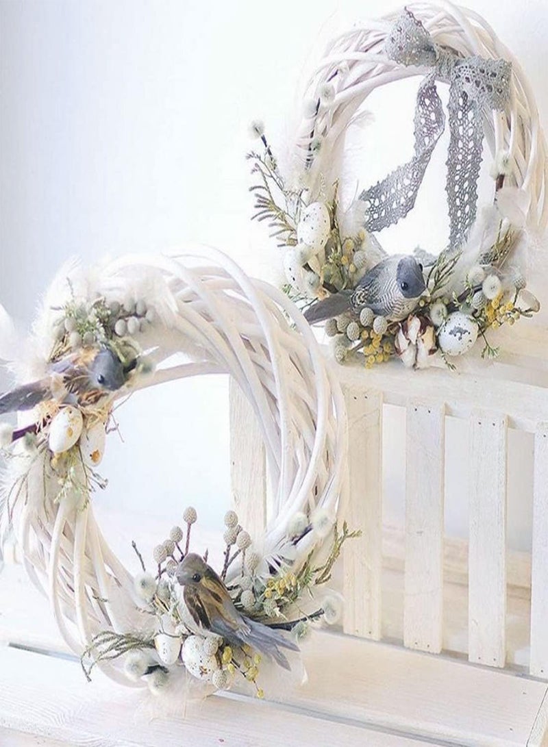 GGOOT Wicker Wreath Decor Christmas Rattan Vine Ring Floral Hoop Natural 30cm Ornaments Craft Accessories, Christmas Wicker Ring,Rattan Wreath  - Image 5