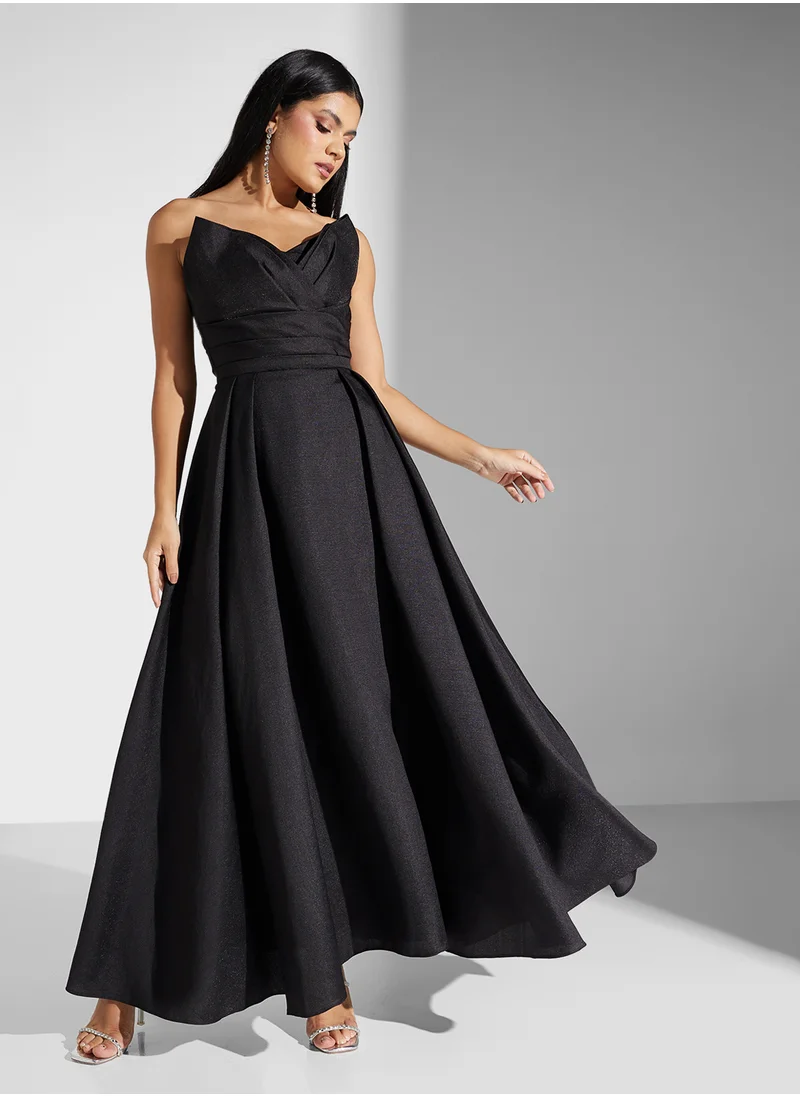 Akadia Fashion A-line draped bust dress