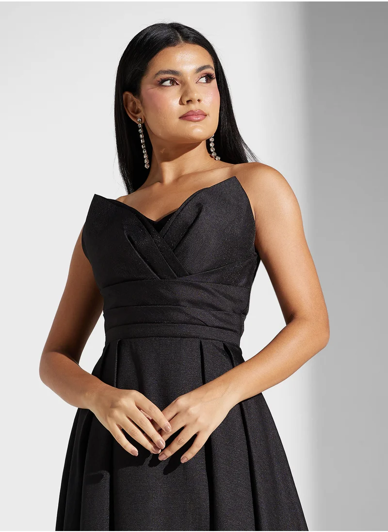 Akadia Fashion A-line draped bust dress