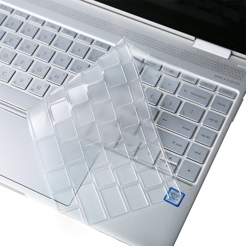 UHamn Keyboard Skin Compatible for 2017 Release 13.3 inch HP Spectre x360 2-in-1 13t-ac00 13-ac013dx ac023dx 13-w013dx w023dx w053nr Transparent - Image 1