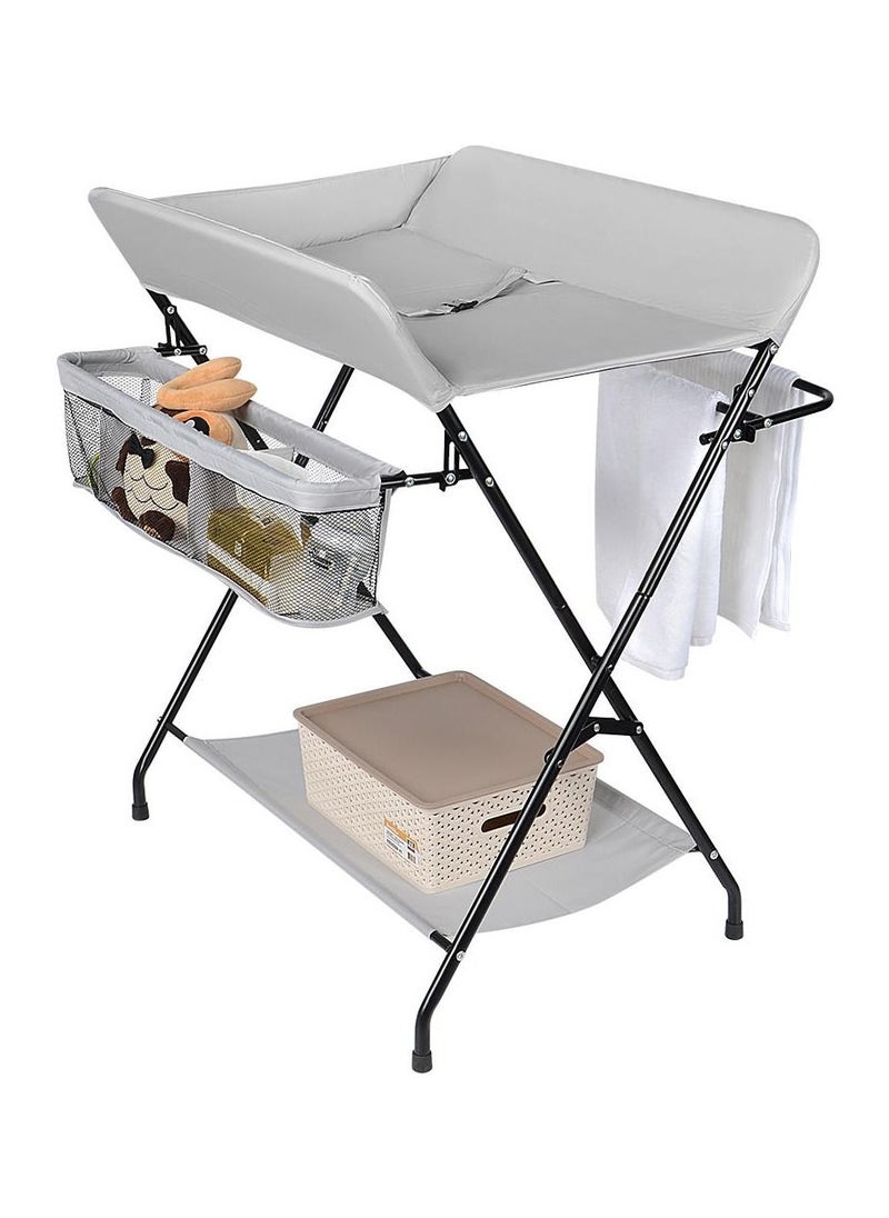 Everything For Kids - Foldable Baby Changing Table with Wheels and Storage Bag Nursery Organizer for Newborn Essentials - Image 1