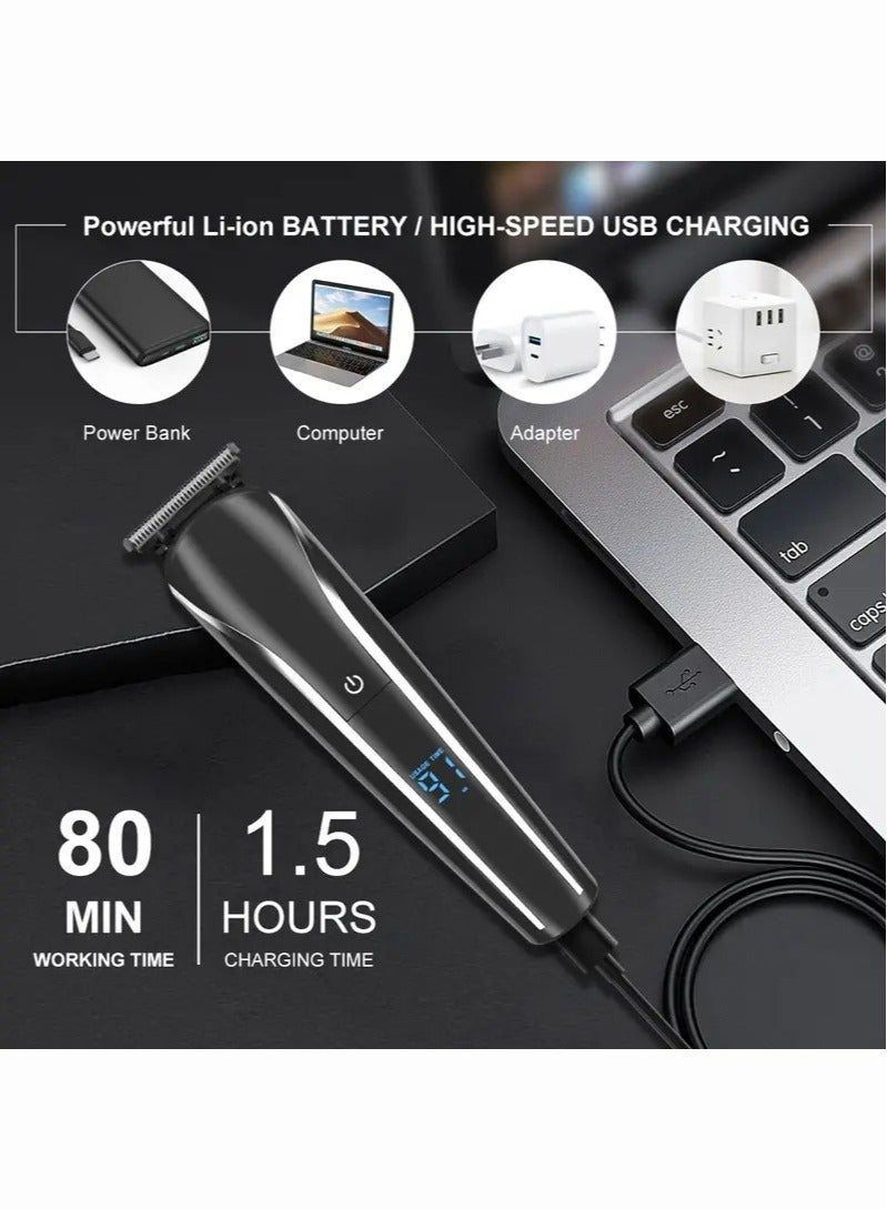 Generic 11-in-1 Men's Beard and Mustache Electric Trimmer Kit, Cordless Body and Nose Hair Razors, Set of Beard Clippers, USB Rechargeable Battery, Shaver for Men, Lifetime Self-Sharp Blades  - Image 3