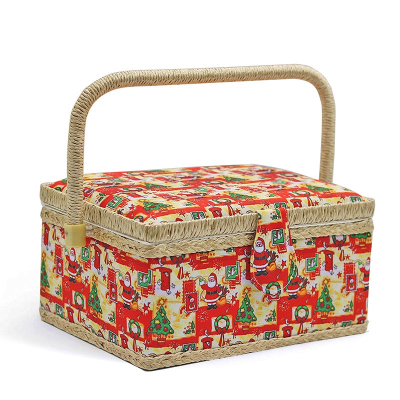 D&D Sewing Kit Box with Tools, Large Storage Case for Needles, Thread, Scissors, Crochet Hooks, Travel Sewing Basket - Image 1