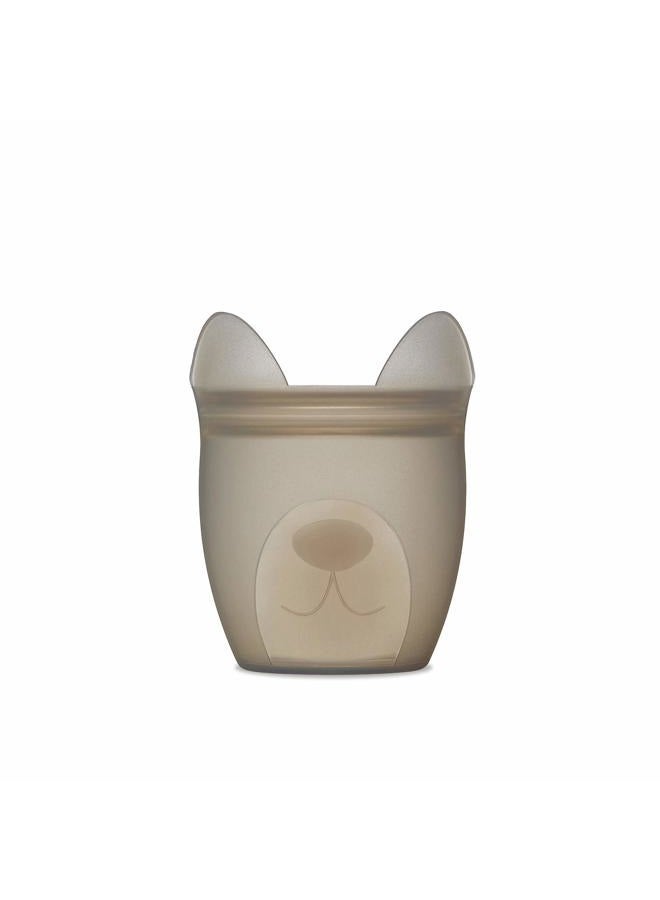 Zip Top Reusable 100% Silicone Baby + Kid Snack Containers- The only containers that stand up, stay open and zip shut! No Lids! Made in the USA - Gray Dog - Image 1
