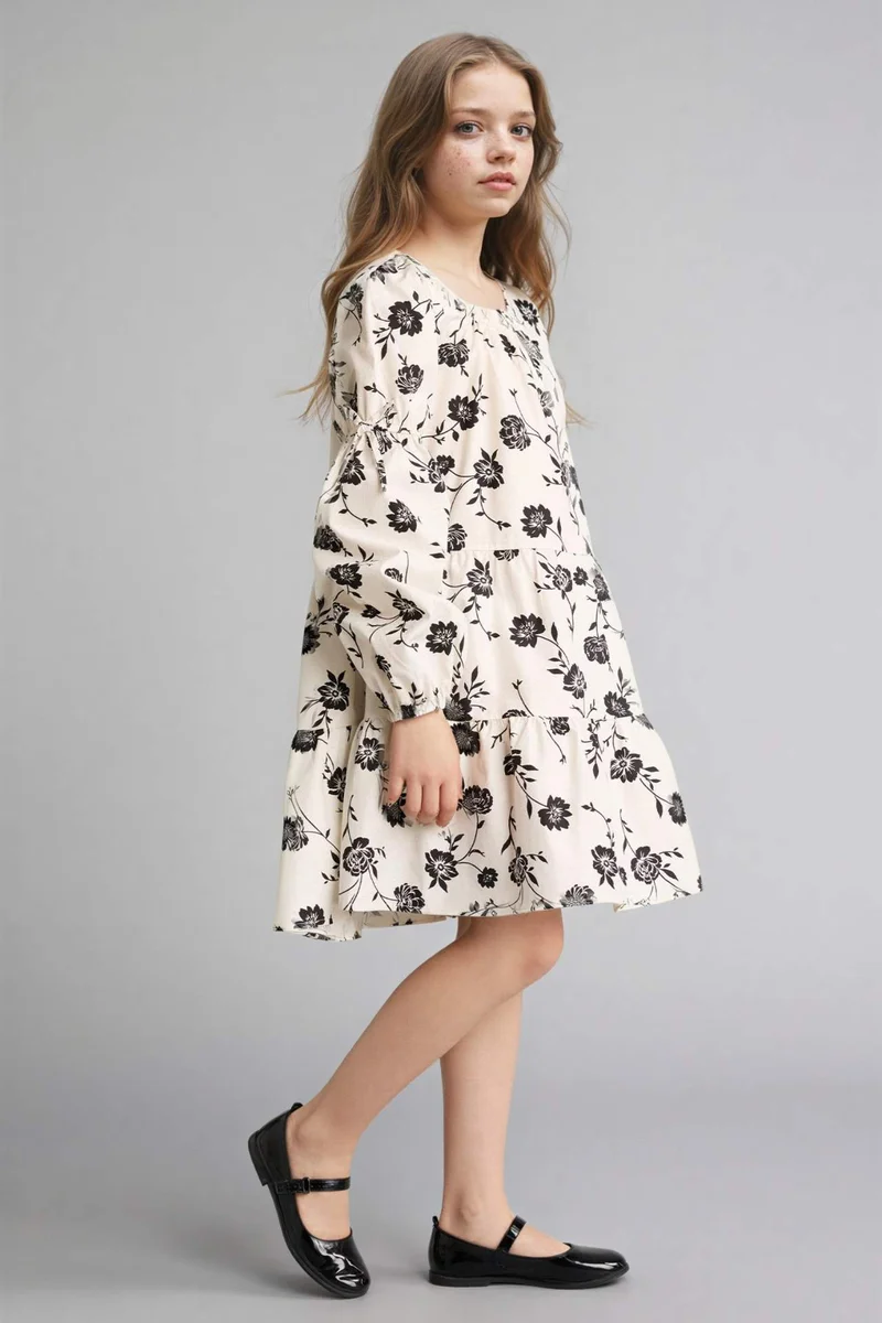 ديفاكتو Girl Floral Cotton Dress