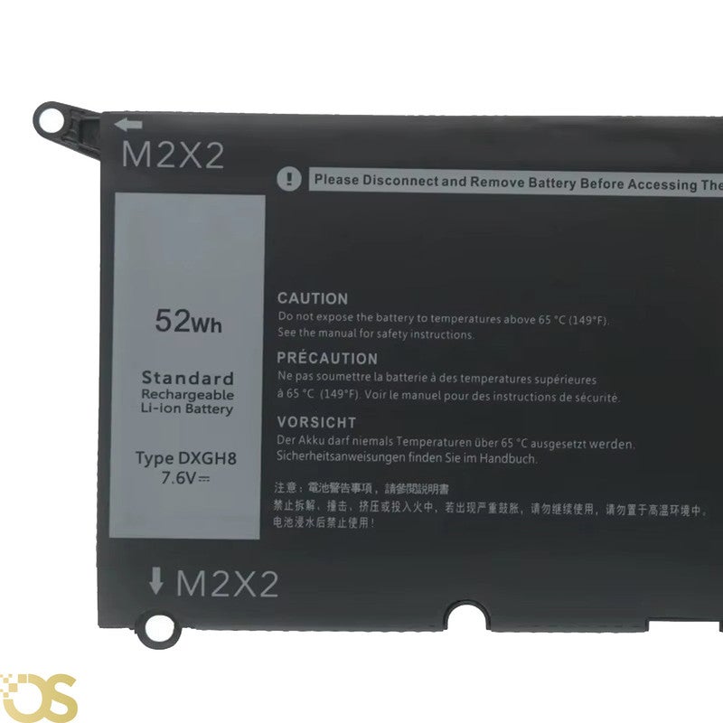 او اس بطارية متوافقة مع Dell XPS 13 9370 9380 Inspiron 13 7390 7391 2-in-1 5390 5391 7490 Latitude 3301 E3301 Vostro 5390 DXGH8، من OS - ضمان لمدة 3 أشهر - Image 2