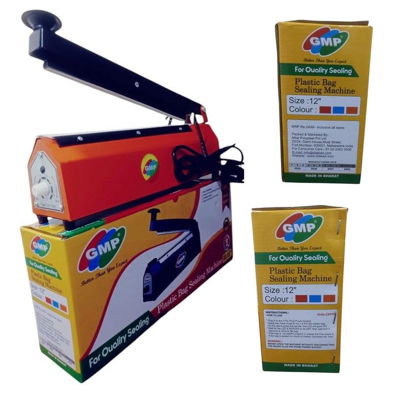 GMP 12 Inch Premium Metal Heat Sealer Machine Heat Sealer for Plastic Bags Impulse Sealer - Image 1