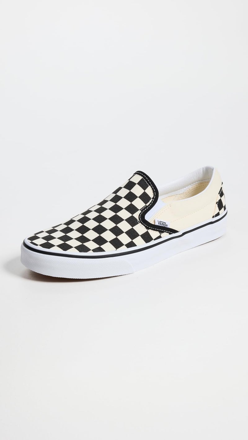 Vans Unisex Slip On Unisex Sneakers, Checkerboard Black/Off White, 10 US Women/8.5 US Men - Image 4