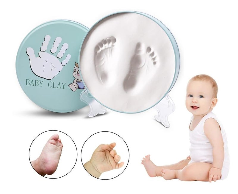 BABIES BLOOM White Clay Baby Ornament Kit | Baby Handprint and Footprint Kit for Newborn| Babyprints Keepsake Tin Kit| Baby Girl or Baby Boy Baby Handprint Impression Keepsake (White Clay) - Image 3