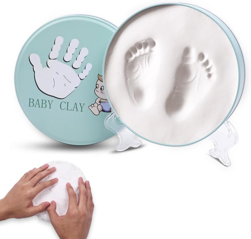 BABIES BLOOM White Clay Baby Ornament Kit | Baby Handprint and Footprint Kit for Newborn| Babyprints Keepsake Tin Kit| Baby Girl or Baby Boy Baby Handprint Impression Keepsake (White Clay) - Image 5
