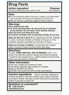 REFRESH Plus Lubricant Eye Drops, Preservative-Free, 0.01 Fl Oz Single-Use Containers, 50 Count, Packaging May Vary  - Image 3