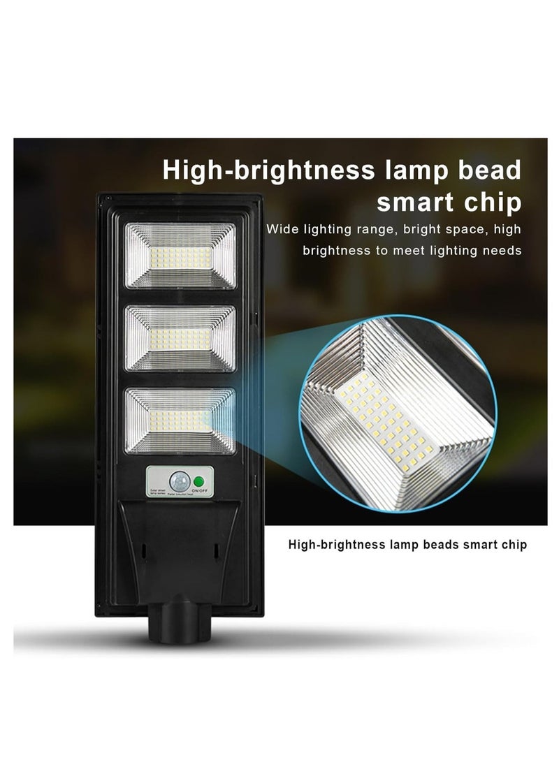 أرابايت مصباح شمسي خارجي قابل للتحكم عن بعد مصباح كشاف LED شمسي مقاوم للماء شريط إضاءة شمسي داخلي/خارجي مصباح حديقة 600 واط مصباح شمسي (أسود) - Image 2