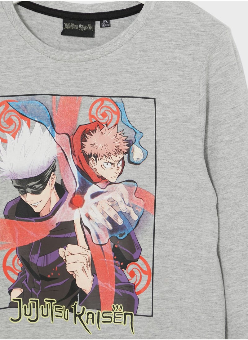 Jujutsu Kaisen - تي شيرت Jujutsu Boys مطبوع بأكمام طويلة - Image 1