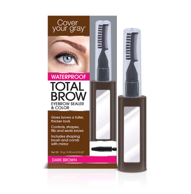 Cover Your Gray Total Brow Eyebrow Sealer and Color - Dark Brown - Image 1