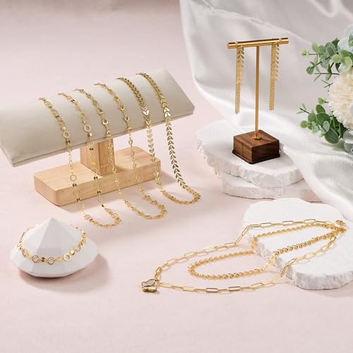 KYUNHOO 5 Meters Gold Plated Jewelry Making Chains Hollow Circle Chain Sequin Chain for Jewelry Making 18K Gold Chain Bulk for Handcraft Making with Jewelry Clasps - Image 5