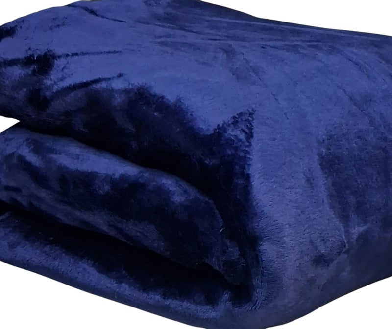 CHANDRAVATI Premium Plush Solid Summer Single Bed Dohar/Ac Blanket | 200 GSM Reversible Lightweight Cozy Soft for Single Bed, Sofa, Couch, Travel & Camping || (Blue, Single) - Image 3