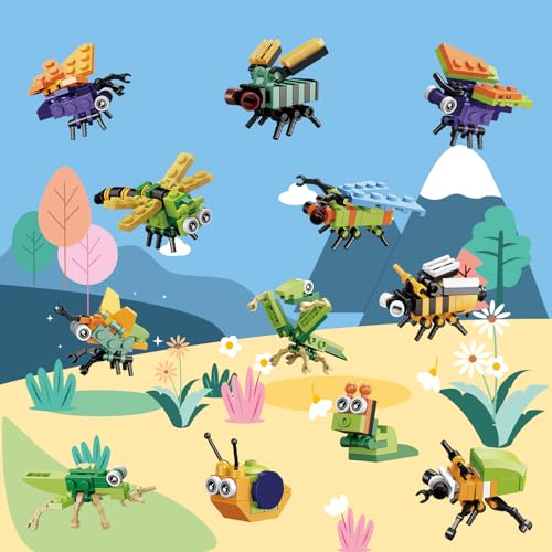 BRICHBROW Party Favors for Kids - 12 Pack Animals Building Blocks for Goodie Bags Stocking Stuffers Classroom Prizes Birthday Gifts Toy Building Sets for Kids 6-12yrs - Image 5