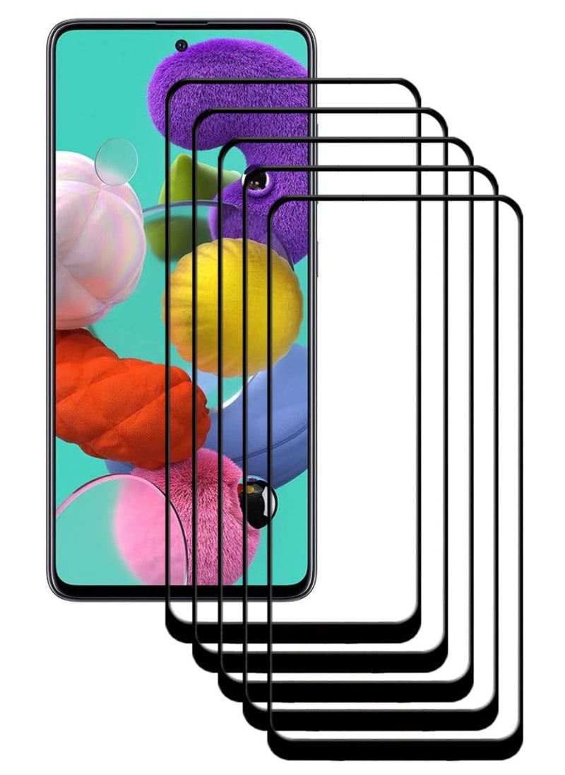 ACLIX 5 Pieces Antistatic ESD Dustproof Premium Quality High Definition Tempered Glass Screen Protector Designed For Samsung Galaxy A51 - Image 1