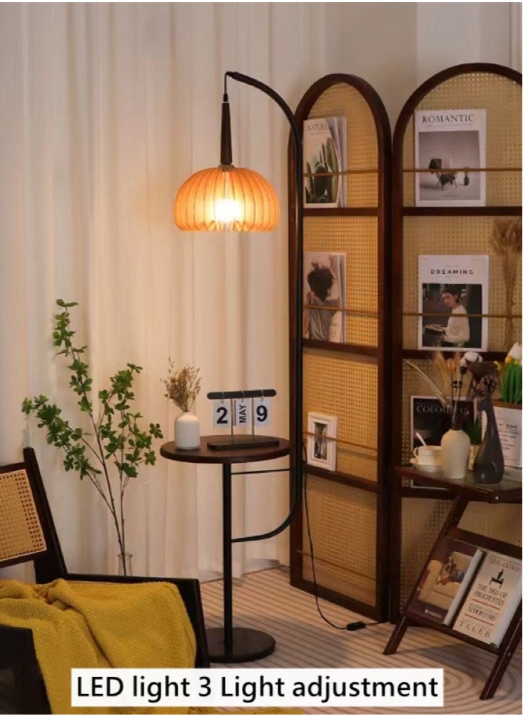 1-Piece Coffee Table With Lamp Sofa Table Bedroom Side Table Brown/Black 29x155 Centimeter