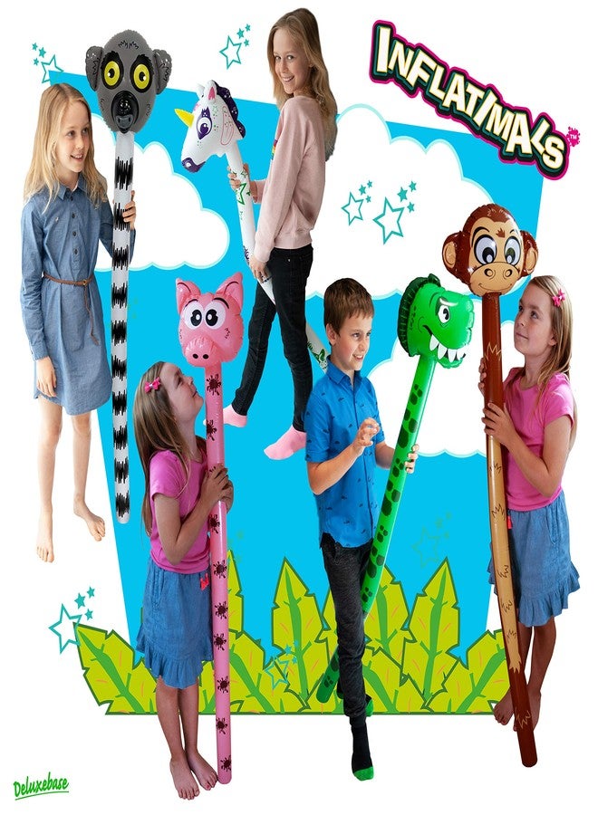 Inflatimals - Monkey from Deluxebase. Jungle Animal Inflatable Toy, Brown Blow Up Kids Party Decoration, Reusable Event Supplies & Room Decor, Inflates to 4.5ft. - Image 5