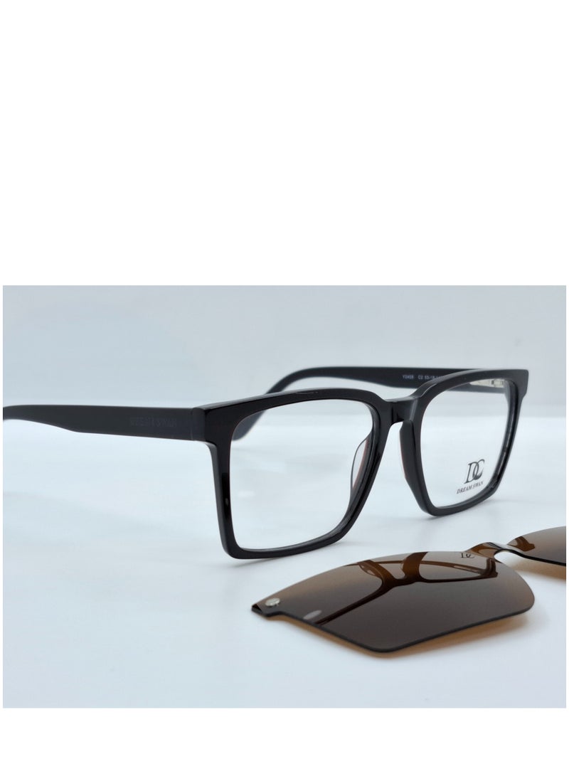 Generic Eye glasses frame with cover for the sun  - Image 3
