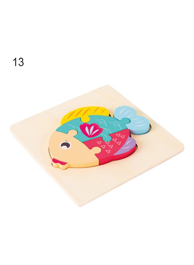Wooden Fish Pattern Jigsaw Puzzle Set