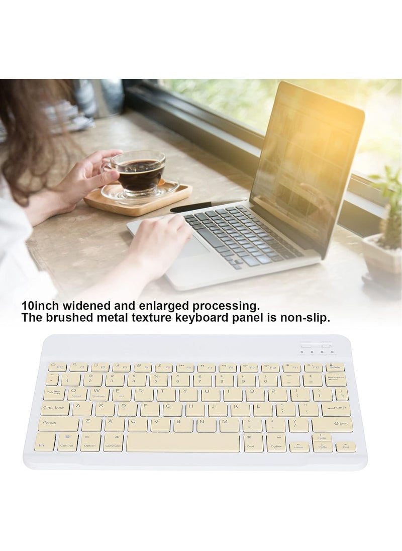 Generic - Mini Wireless Bluetooth AZERTY Keyboard, Compatible with All Brands | 78 Silent Keys | Ultra Slim, Silent Type Fast Keyboard for Tablet Computer Smartphone (Multicolor) - Image 1
