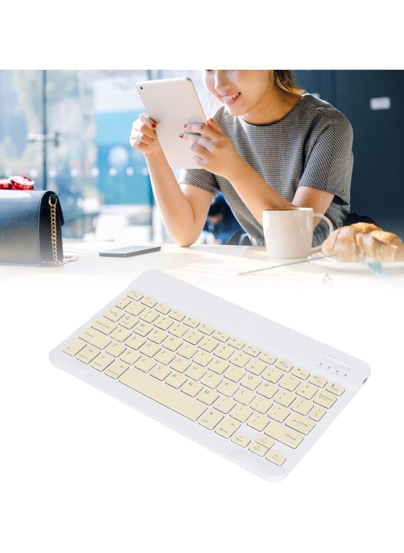 Generic - Mini Wireless Bluetooth AZERTY Keyboard, Compatible with All Brands | 78 Silent Keys | Ultra Slim, Silent Type Fast Keyboard for Tablet Computer Smartphone (Multicolor) - Image 1