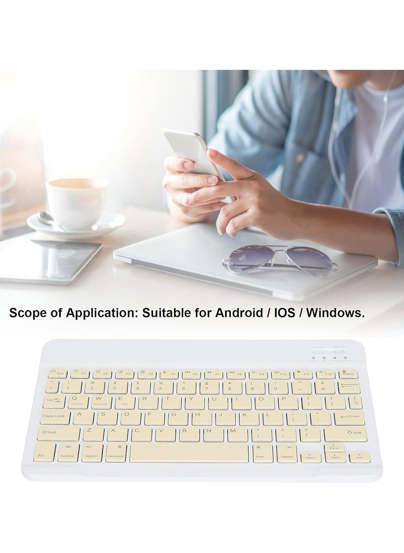 Generic - Mini Wireless Bluetooth AZERTY Keyboard, Compatible with All Brands | 78 Silent Keys | Ultra Slim, Silent Type Fast Keyboard for Tablet Computer Smartphone (Multicolor) - Image 1