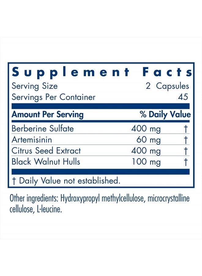 Allergy Research Group Tricycline - GI Balancers, Gut Health, Berberine Sulfate, Artemisinin, Citrus Seed Extract, Black Walnut Hulls, Gluten Free, Vegetarian Capsules - 90 Count - Image 2