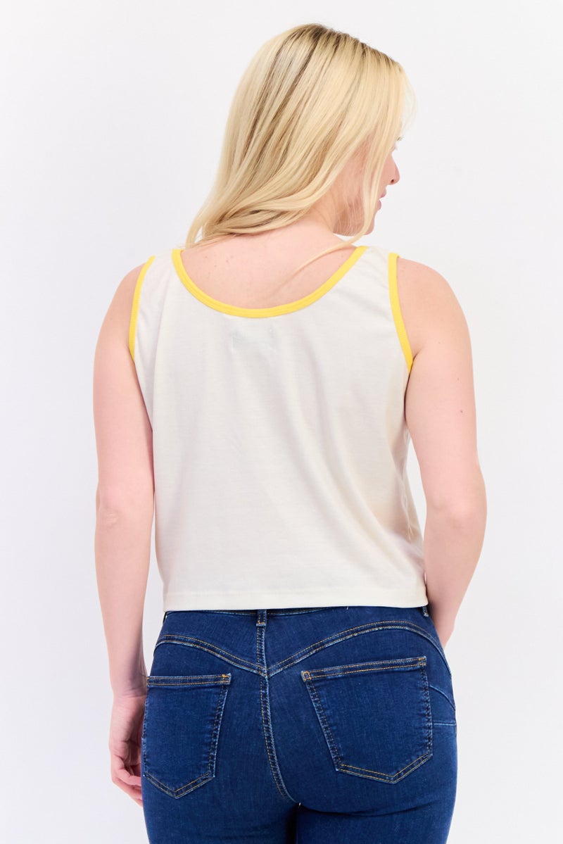 ONLY Only x Disney Women Round Neck Sleeveless Graphic Print Tank Top, Multicolor  - Image 2