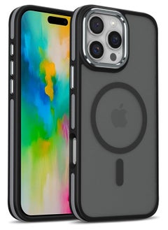 Generic Magnetic Case Compatible with MagSafe Translucent Matte Shockproof Women Men Girl Protective Case Cover for iPhone 16 Pro Max 6.9 (Black)  - Image 1