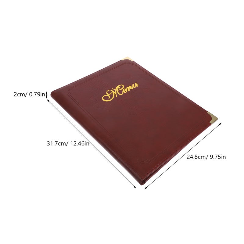 Waiter Menu Holder, Durable PU Cover with PVC Inner Pages, Ideal for Restaurants and Cafes - Image 2