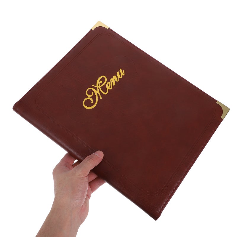 Waiter Menu Holder, Durable PU Cover with PVC Inner Pages, Ideal for Restaurants and Cafes - Image 3