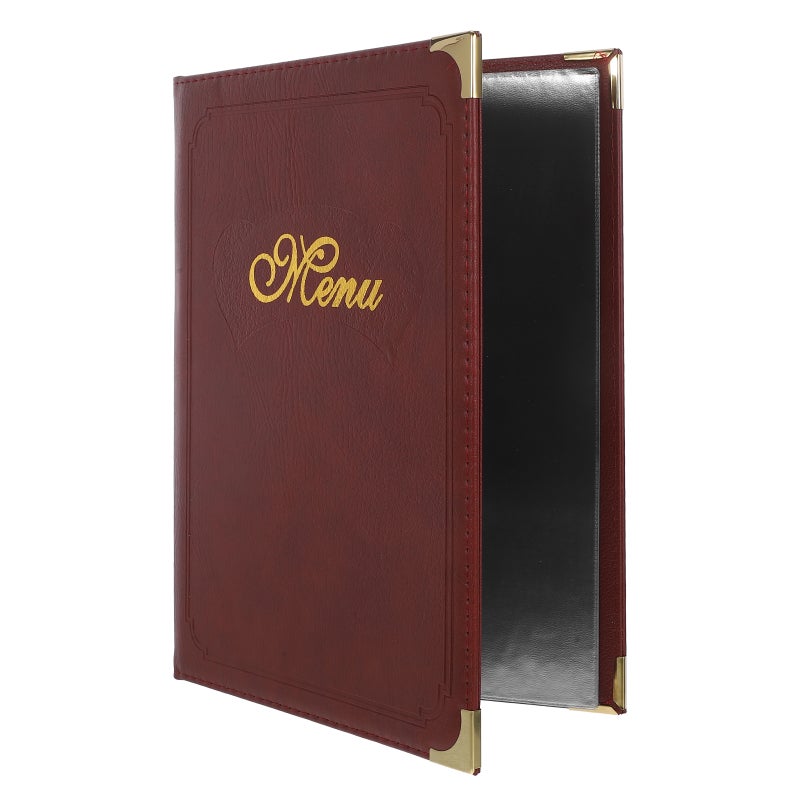 Waiter Menu Holder, Durable PU Cover with PVC Inner Pages, Ideal for Restaurants and Cafes - Image 1