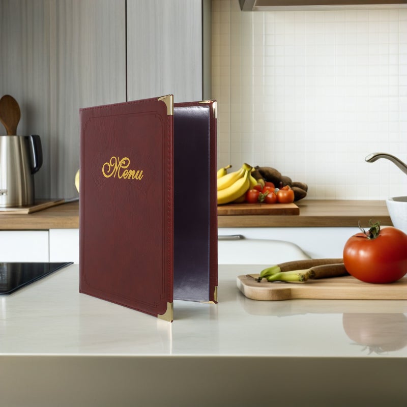 Waiter Menu Holder, Durable PU Cover with PVC Inner Pages, Ideal for Restaurants and Cafes - Image 5