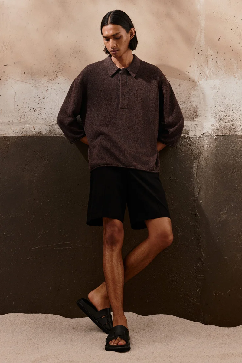 H&M Loose Fit Sheer polo shirt